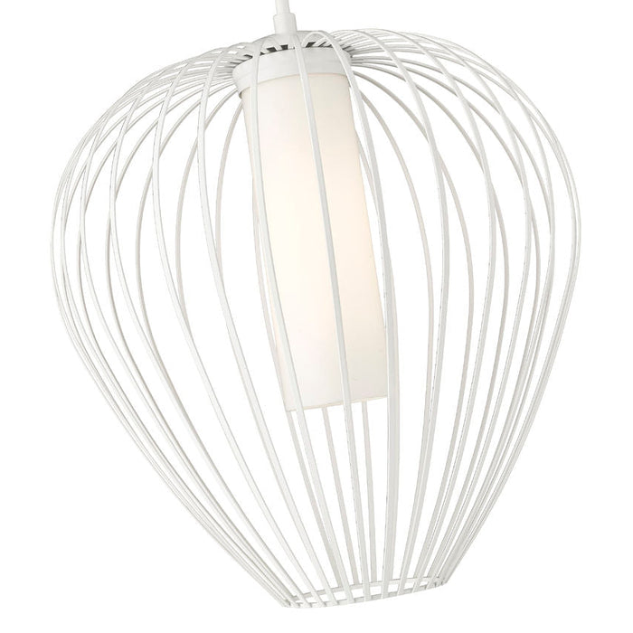 Savanti Textured White 1 Light 18 Inch Pendant Z-Lite 7507-18TW | theLightShop