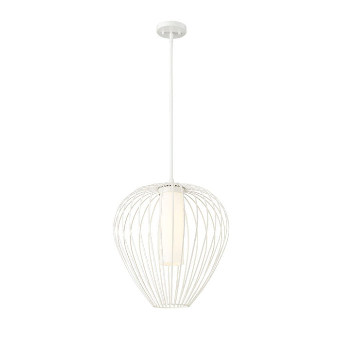 Savanti Textured White 1 Light 18 Inch Pendant Z-Lite 7507-18TW | theLightShop