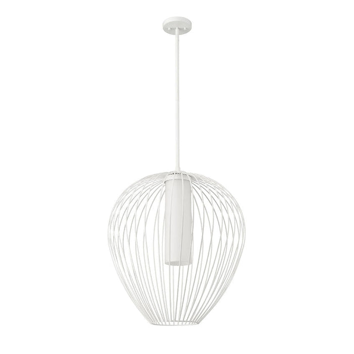 Savanti Textured White 1 Light 22 Inch Pendant Z-Lite 7507-22TW | theLightShop