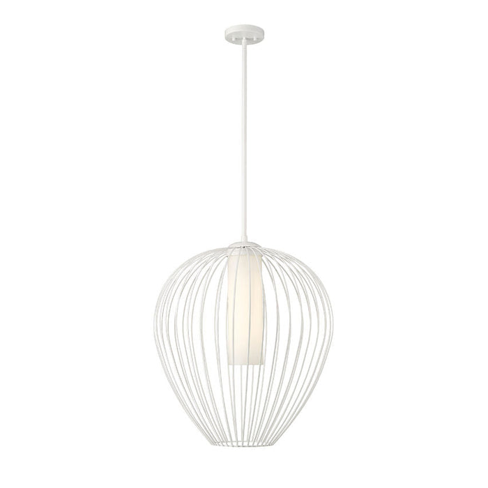 Savanti Textured White 1 Light 22 Inch Pendant Z-Lite 7507-22TW | theLightShop