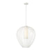 Savanti Textured White 1 Light 22 Inch Pendant Z-Lite 7507-22TW | theLightShop