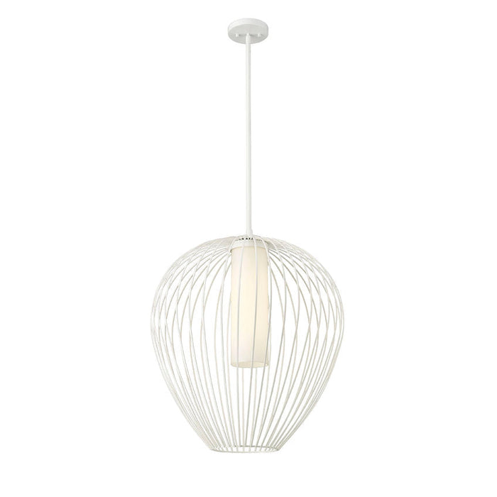 Savanti Textured White 1 Light 22 Inch Pendant Z-Lite 7507-22TW | theLightShop