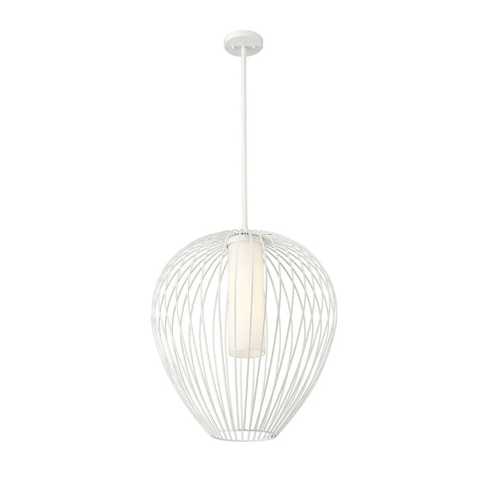 Savanti Textured White 1 Light 22 Inch Pendant Z-Lite 7507-22TW | theLightShop