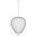 Savanti Textured White 1 Light 22 Inch Pendant Z-Lite 7507-22TW | theLightShop