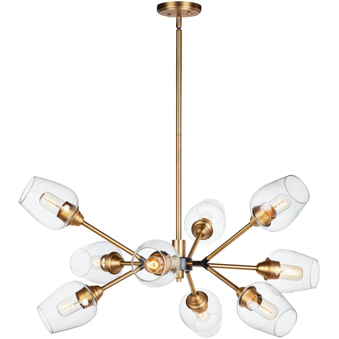 Savvy Antique Brass / Black Chandelier - Chandeliers