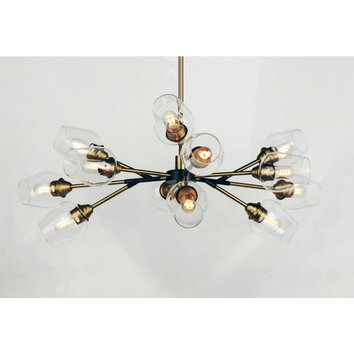 Savvy Antique Brass / Black Chandelier - Chandeliers