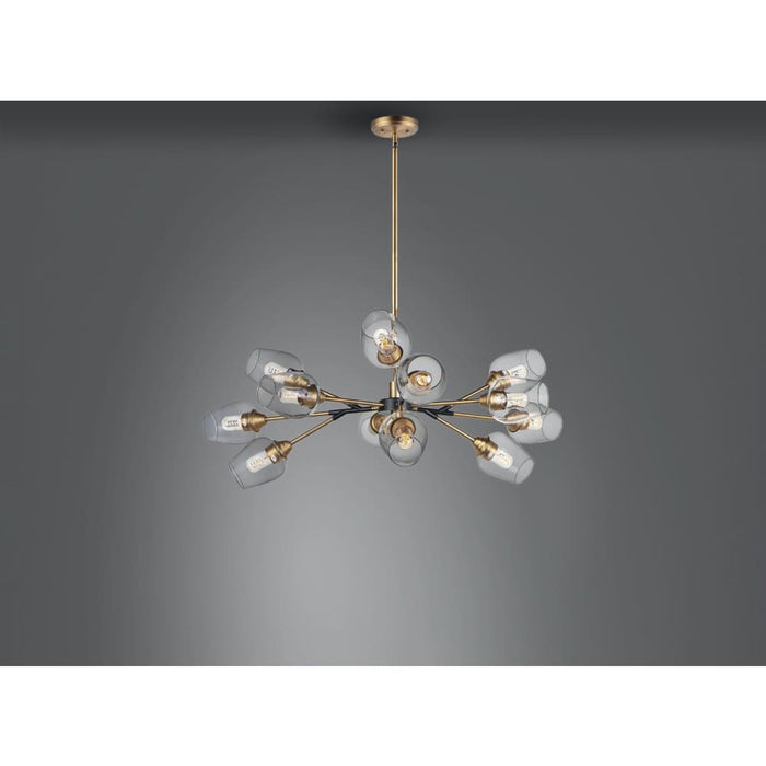 Savvy Antique Brass / Black Chandelier - Chandeliers