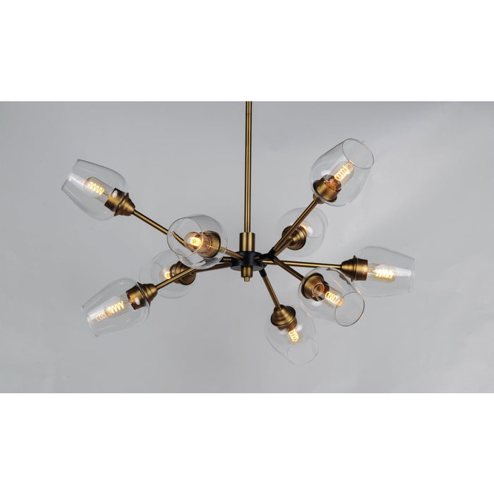 Savvy Antique Brass / Black Chandelier - Chandeliers