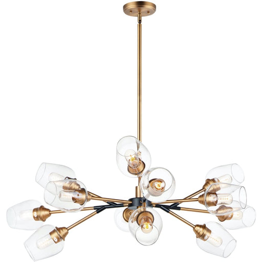 Savvy Antique Brass / Black Chandelier - Chandeliers