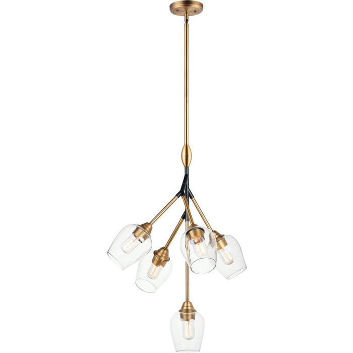 Savvy Antique Brass / Black Single Pendant - Pendants