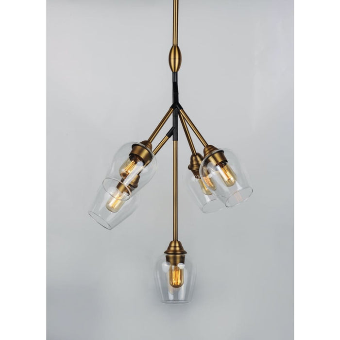 Savvy Antique Brass / Black Single Pendant - Pendants