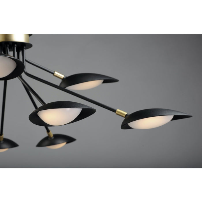 Scan Black / Satin Brass LED Chandelier - Chandeliers