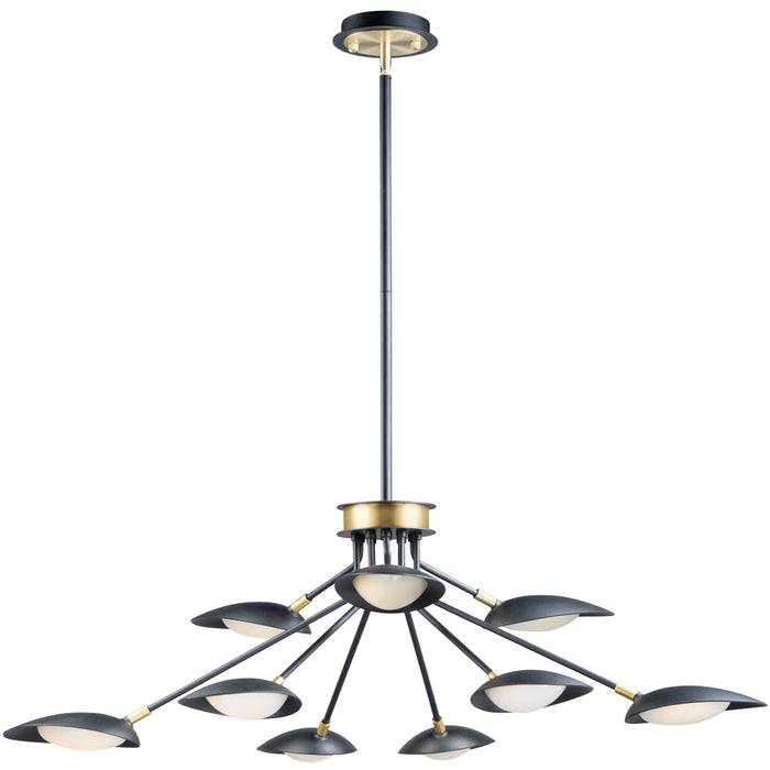 Scan Black / Satin Brass LED Chandelier - Chandeliers