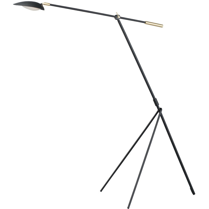 Scan Black / Satin Brass LED Floor Lamp - Floor Lamps