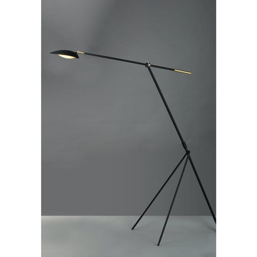 Scan Black / Satin Brass LED Floor Lamp - Floor Lamps