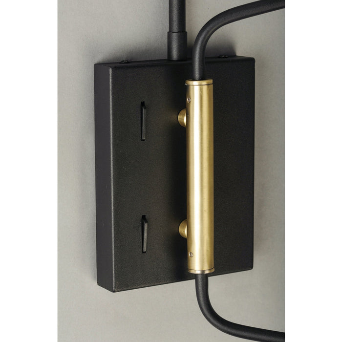 Scan Black / Satin Brass LED Wall Sconce - Wall Sconce