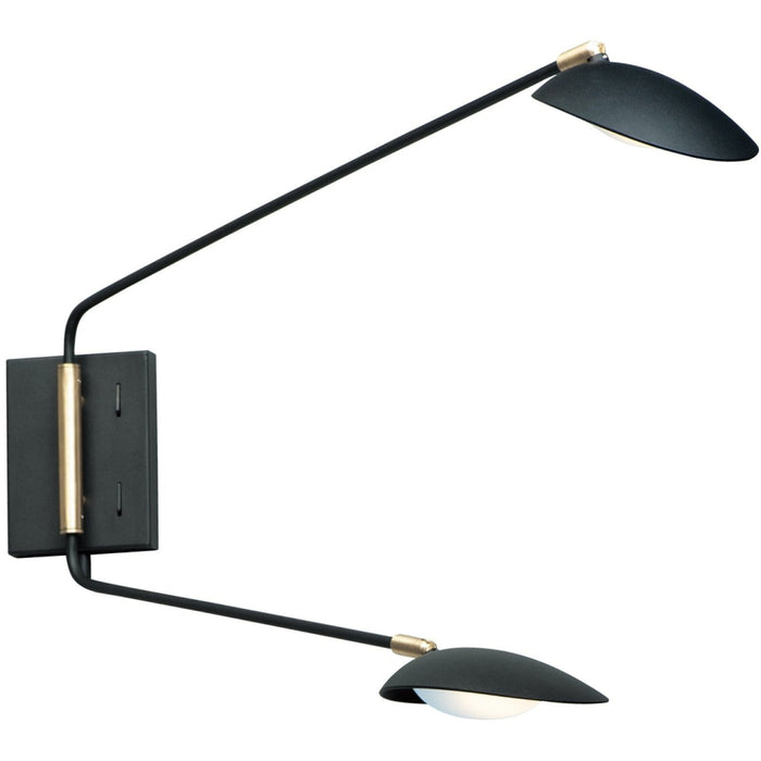 Scan Black / Satin Brass LED Wall Sconce - Wall Sconce