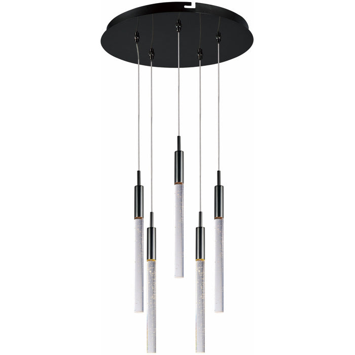 Scepter Black Chrome LED Multi-Light Pendant - Pendants