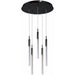 Scepter Black Chrome LED Multi-Light Pendant - Pendants