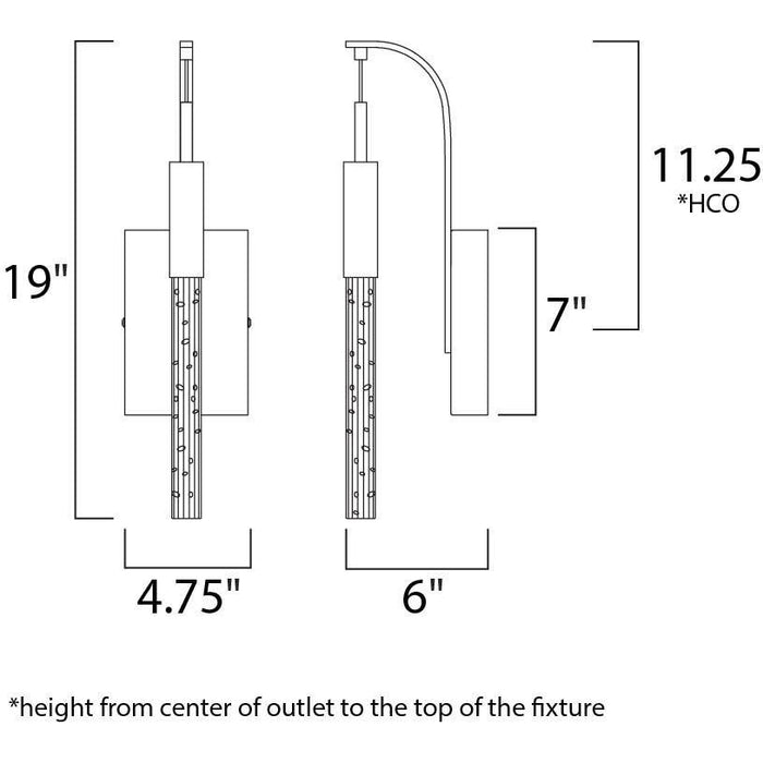 Scepter Black Chrome LED Wall Sconce - Wall Sconce