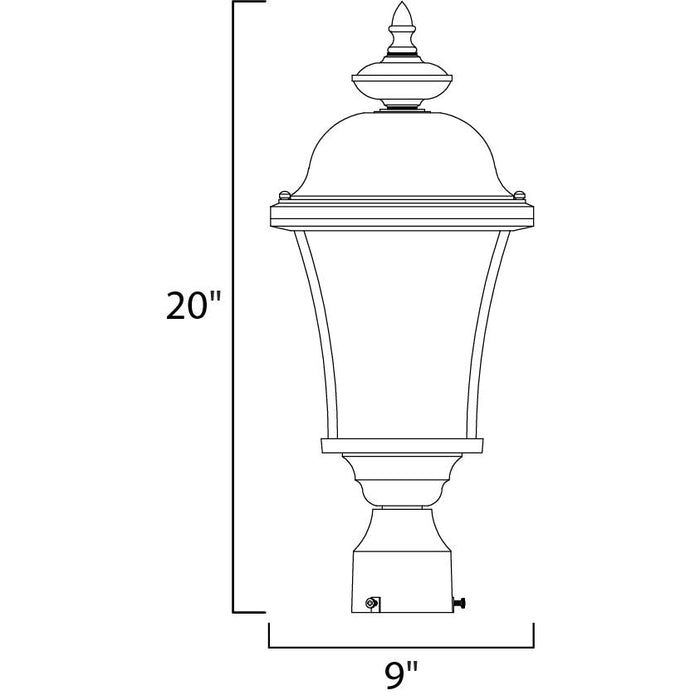 Senator Black Outdoor Pole/Post Mount - Outdoor Pole/Post Mount