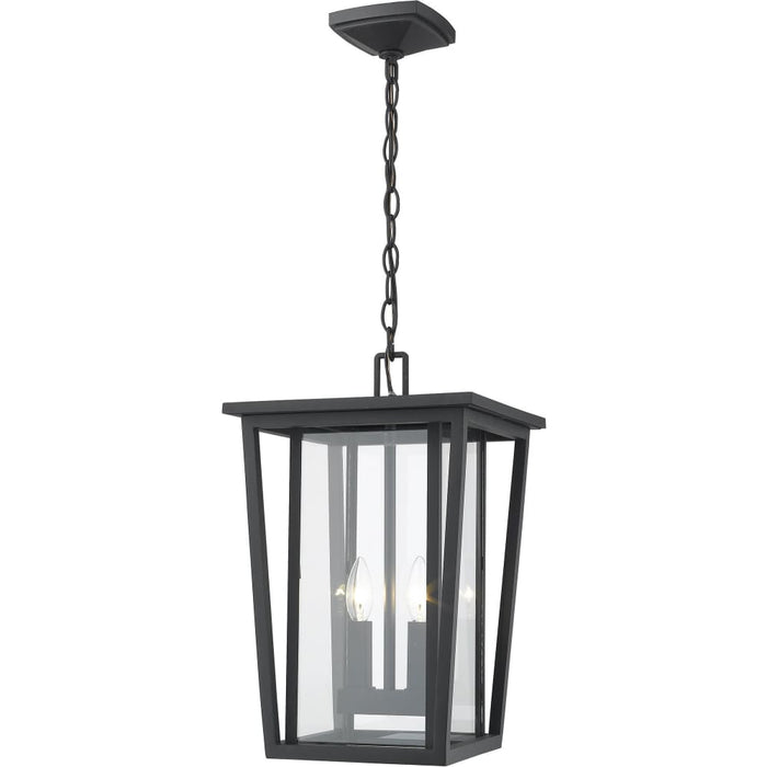 Seoul Black Outdoor Chain Mount Ceiling Fixture | theLightShop
