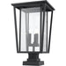Seoul Black Outdoor Pier Mounted Fixture | theLightShop