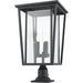 Seoul Black Outdoor Pier Mounted Fixture | theLightShop