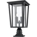 Seoul Black Outdoor Pier Mounted Fixture | theLightShop