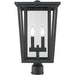 Seoul Black Outdoor Post Mount Fixture | theLightShop