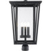 Seoul Black Outdoor Post Mount Fixture | theLightShop