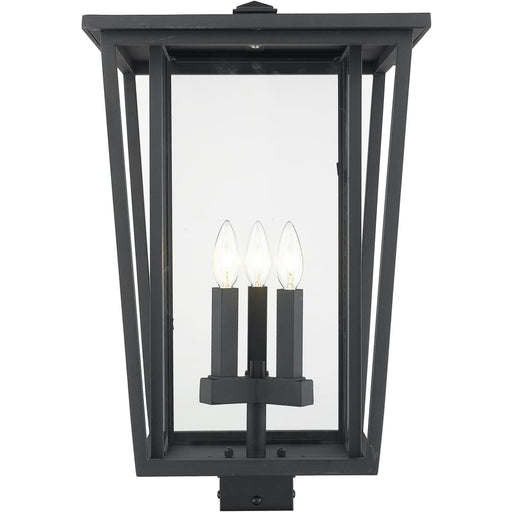 Seoul Black Outdoor Post Mount Fixture | theLightShop