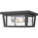 Seoul Oil Rubbed Bronze Outdoor Flush Ceiling Mount Fixture | theLightShop