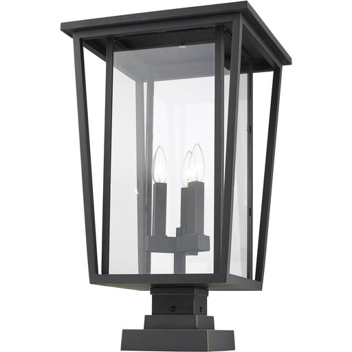 Seoul Oil Rubbed Bronze Outdoor Pier Mounted Fixture | theLightShop