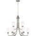 Seville Brushed Nickel Chandelier - Chandeliers