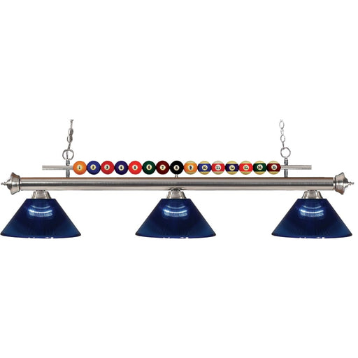 Shark Brushed Nickel Island Billiard Pendant | theLightShop