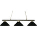 Sharp Shooter Brushed Nickel Island Billiard Pendant | theLightShop
