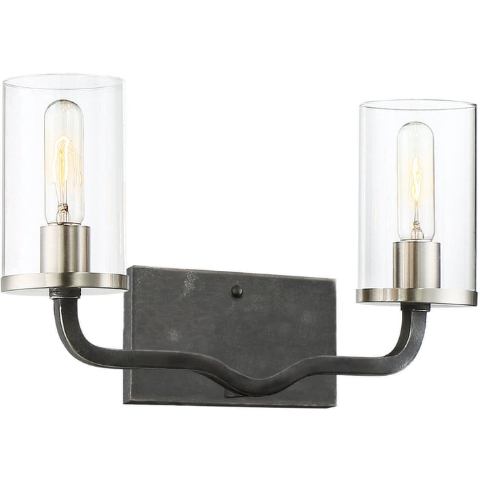 Sherwood Iron Black Brushed Nickel Wall Sconce - Wall Sconce