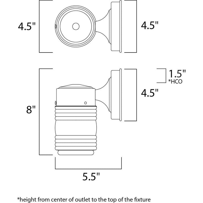 Side Door Black Outdoor Wall Mount - Outdoor Wall Mount