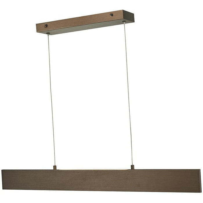 Slim Brushed Bronze 1 Light LED Pendant - Pendants