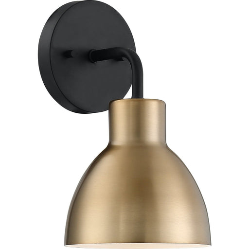 Sloan Matte Black Burnished Brass Wall Sconce - Wall Sconce