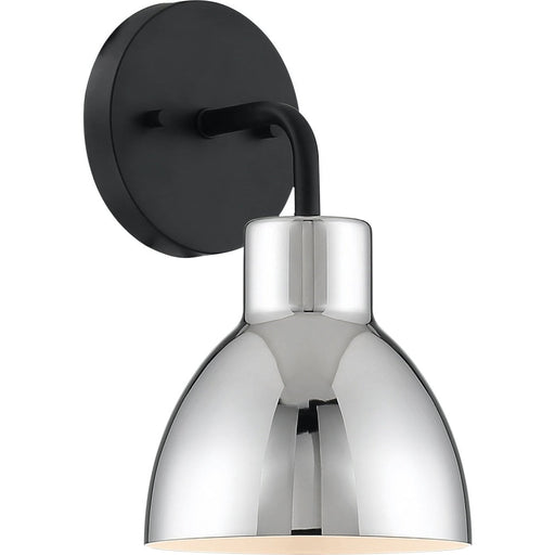 Sloan Matte Black Polished Nickel Wall Sconce - Wall Sconce