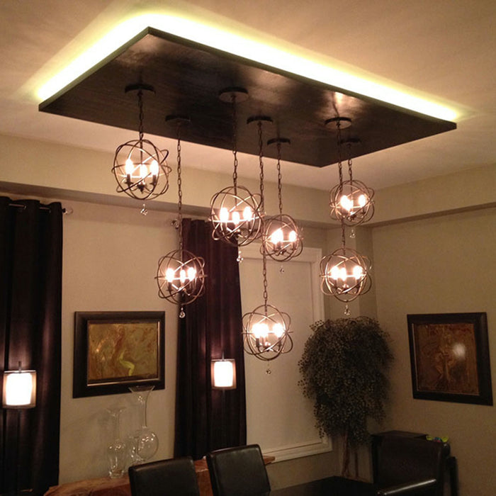 Solaris 3 Light English Bronze Mini Chandelier - Chandeliers