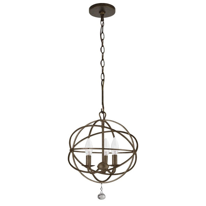 Solaris 3 Light English Bronze Mini Chandelier - Chandeliers