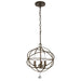 Solaris 3 Light English Bronze Mini Chandelier - Chandeliers