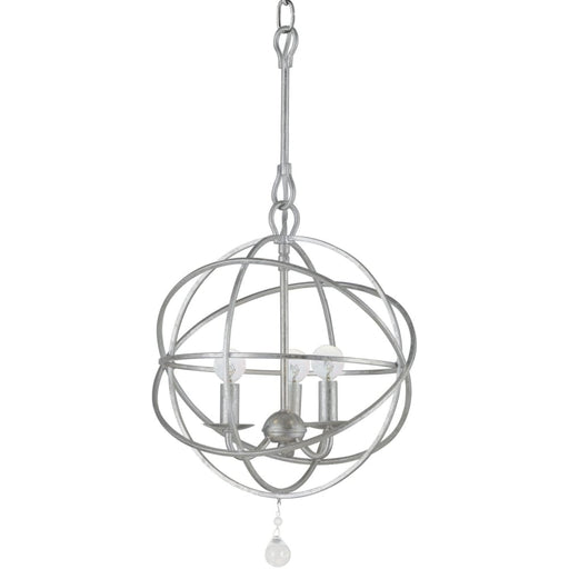 Solaris 3 Light Olde Silver Mini Chandelier - Chandeliers