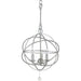 Solaris 3 Light Olde Silver Mini Chandelier - Chandeliers