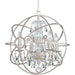 Solaris 4 Light Clear Crystal Olde Silver Mini Chandelier - Chandeliers