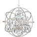 Solaris 4 Light Clear Crystal Olde Silver Mini Chandelier - Chandeliers