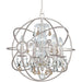Solaris 4 Light Golden Shadow Crystal Olde Silver Mini Chandelier - Chandeliers